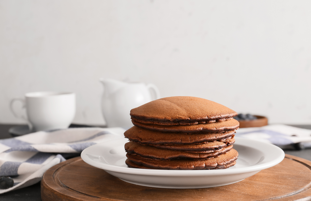 Double Chocolate Chip Protein Pancakes